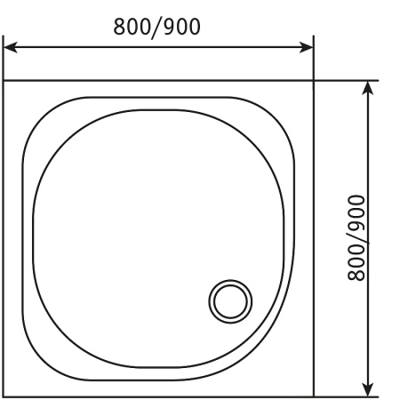 душевой поддон из стеклопластика rgw smc-w 90×90 57350199-01 белый