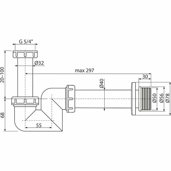 сифон для биде ravak dn 40 x01560 белый