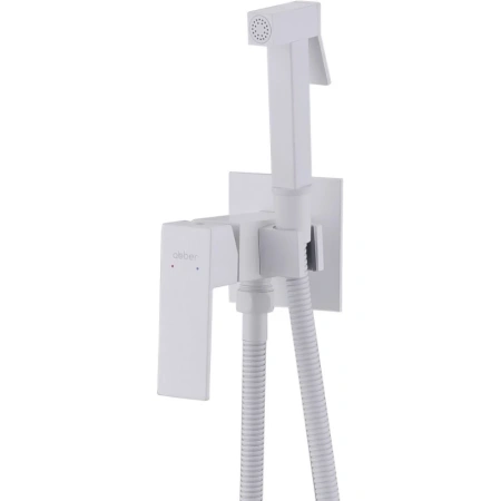 Гигиенический душ Abber Daheim AF8226W со смесителем, белый матовый