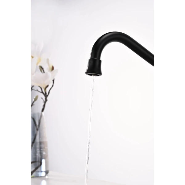 смеситель для кухни с подключением к фильтру paulmark retro re213226-401, цвет антрацит