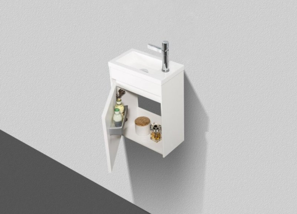 раковина полувстраиваемая belbagno pietra mini 40 bb-400-pm-lvb белая