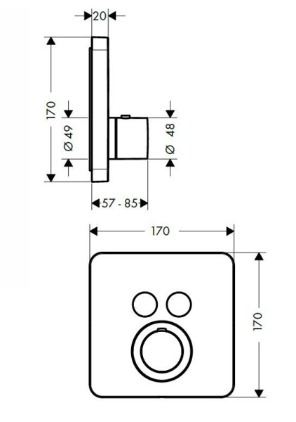 термостат для ванны axor showerselect 36707000
