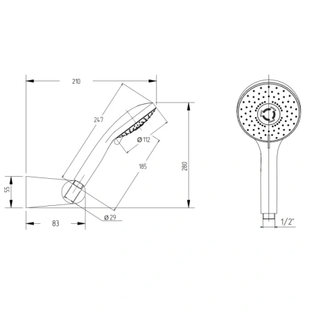 душевая лейка migliore grazia 29693 цвет бронза
