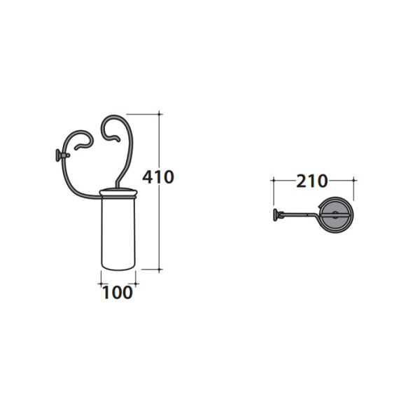 Ёршик для унитаза Globo Paestum PA042bi/met