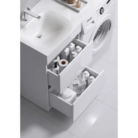 раковина aqwella formа for.11.04.d-l с местом под стиральную машину, левая, 115x50 см, белая