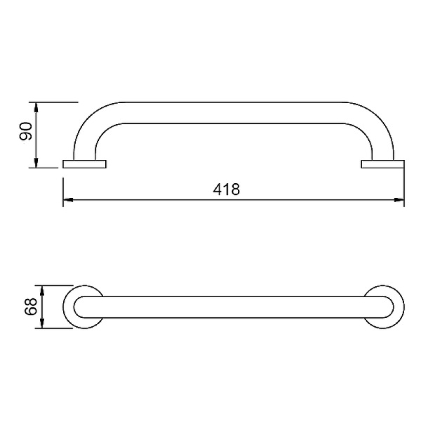 Поручень для ванной Aquanet ППН-02.350 267857 Хром