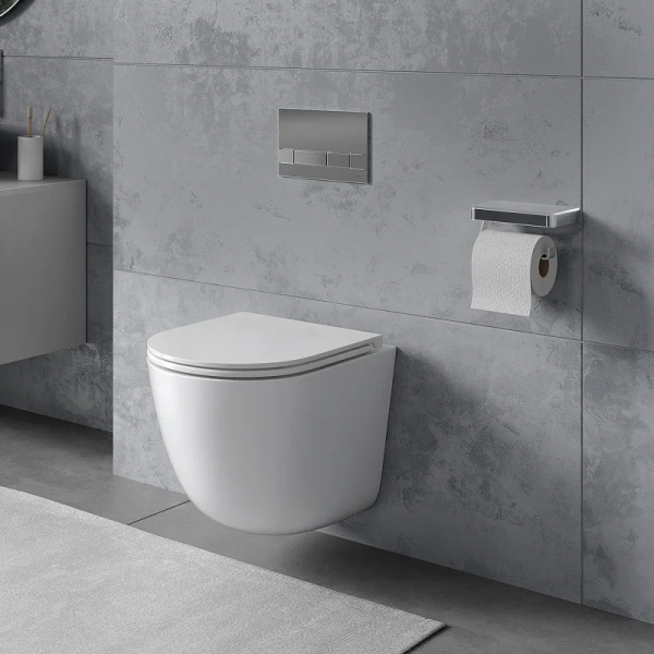 комплект lemark glazer 100801427, безободковый, с микролифтом, кнопка смыва хром глянец