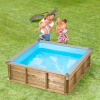 pistoche wooden pool, 2x2, dark blue бассейн плавательный с деревянной отделкой бортов