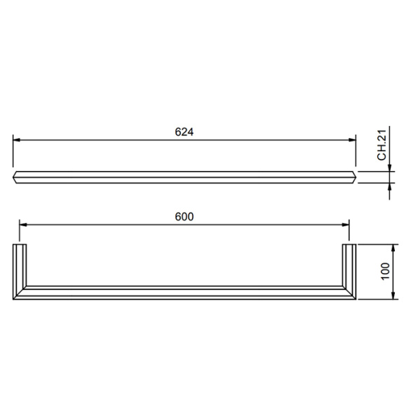 Полотенцедержатель 60 см Fantini Venezia 94 02 7807 цвет хром