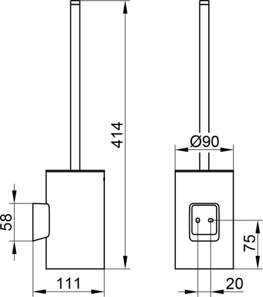 Ёршик для унитаза Keuco Aveno 14664 хром