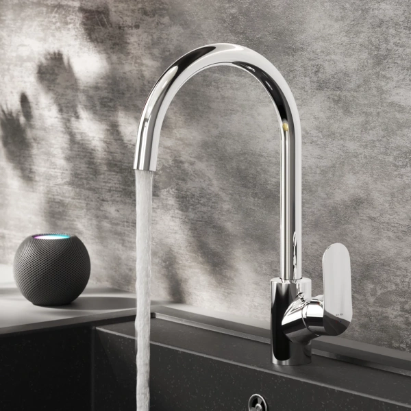 смеситель для кухни am.pm like f8007100, цвет хром