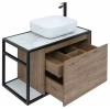 тумба под раковину aquanet nova lite loft 75 r дуб рустикальный, 00261657
