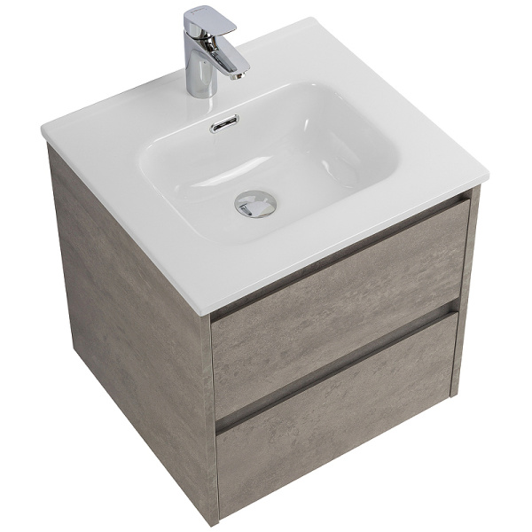 тумба под раковину belbagno kraft 50 kraft-500-2c-so-cg подвесная cemento grigio