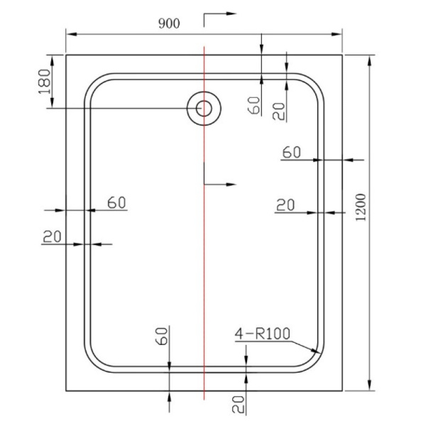 душевой поддон 120×90 см vincea vst-2ar-9012