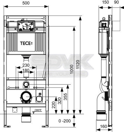 инсталляция для унитаза тото neorest, tece 9300044