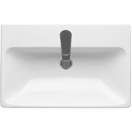 тумба с раковиной белый глянец/дуб рустикальный 70,5 см акватон сканди 1a2518k0sdz90