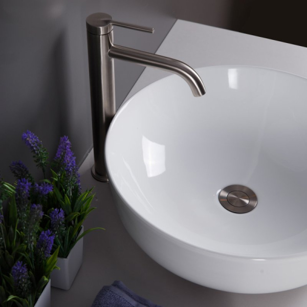 раковина-чаша belbagno 41 bb1315-h311 серая матовая