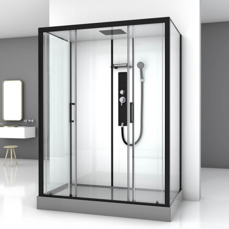 душевая кабина black&white galaxy g8010, 85 x 160 см, гидромассажная