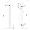 смеситель напольный для ванны abber wasser kreis af8115b, черный матовый