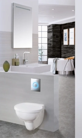 кнопка смыва grohe nova cosmopolitan light 38809000 для инсталляции, с подсветкой по контуру, хром