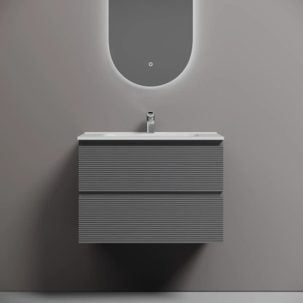 тумба под раковину sancos folk fl70gs 69 см, подвесная, темно-серый матовый тумба под раковину sancos folk fl70gs 69 см, подвесная, темно-серый матовый