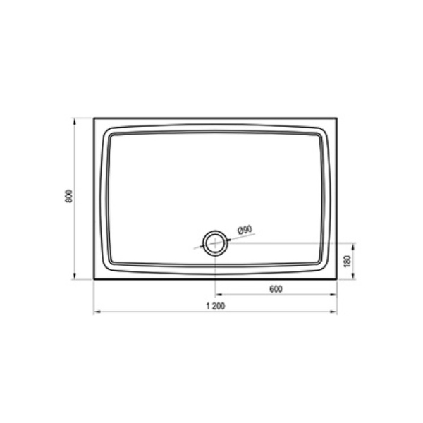 душевой поддон из искусственного камня ravak gigant pro flat 120×80 xa03g411010 белый