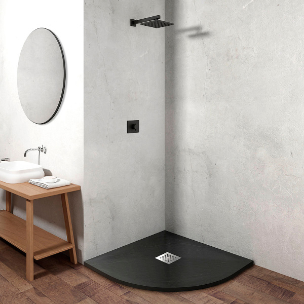 душевой поддон из искусственного камня vincea 100×100 vst-4sq1010a антрацит