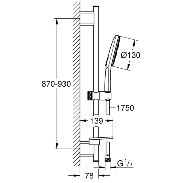 верхний душ ecosmart 9 л/мин hansgrohe crometta 160 1jet 26578000