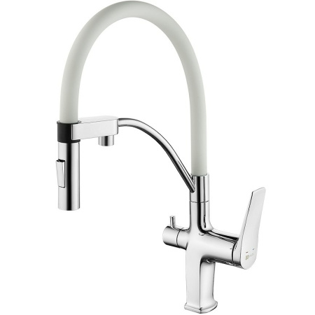 Смеситель для кухни Lemark Comfort LM3074C-White Хром Белый