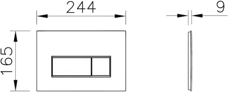 клавиша для инсталляции vitra root square 740-2380 хром