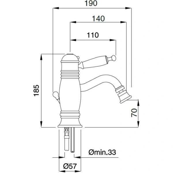 смеситель для биде migliore oxford 19112 тосканская бронза