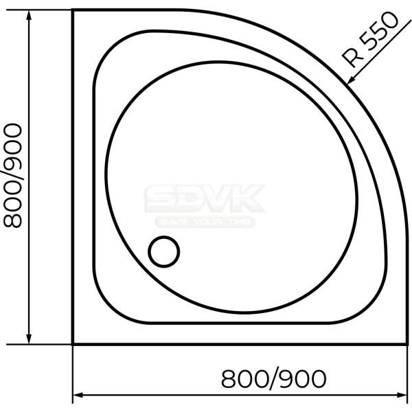 душевой поддон из стеклопластика rgw smc/r w 80×80 57350488-01 белый
