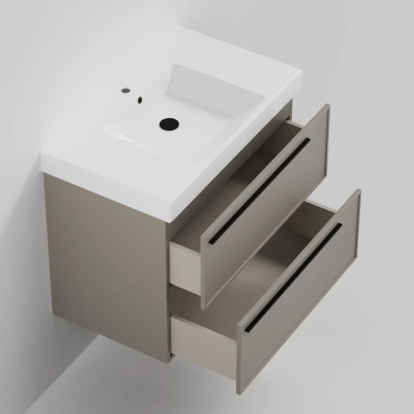 тумба под раковину la fenice elba twin fnc-01-elb-c-80-2 77,6 см, подвесная, бежевый матовый