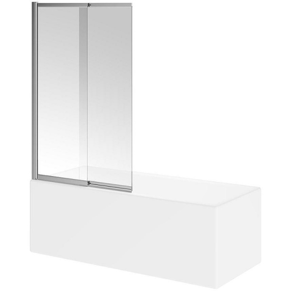 шторка на ванну kerama marazzi vetro 100 ve.100.bsd.cr профиль хром, стекло прозрачное