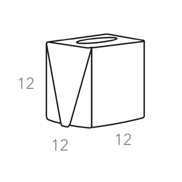 Салфетница Colombo Design Adj Kleenex BADJ015-0103 настольная, 12x12хh12 см, черный|серый