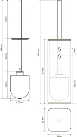 ёршик для унитаза bemeta solo 139113162 хром
