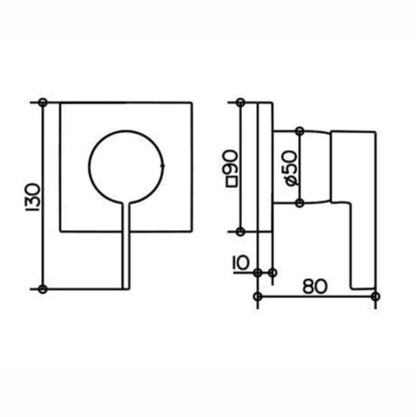смеситель для душа keuco ixmo 59551 019502 хром, встраиваемый