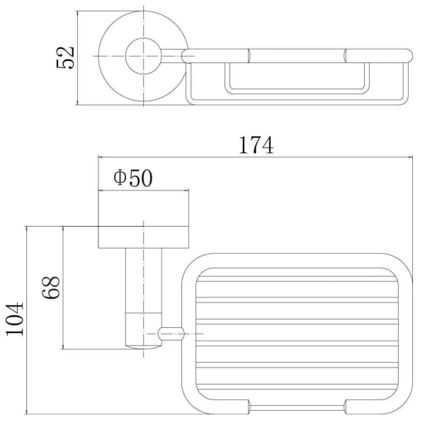 Мыльница Fashun A51502-1 сатин