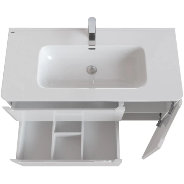 тумба с раковиной iddis edifice белая, 100 см edi10wfi95k