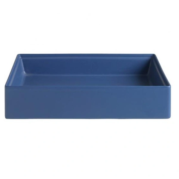 раковина накладная 55 см artceram scalino scl002 16 00, цвет blu zaffiro (синий сапфир)