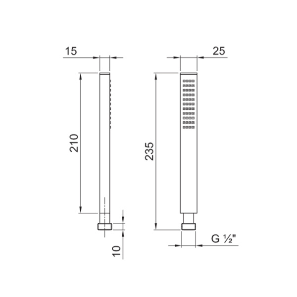 ручная лейка fantini mint 90 02 9418 цвет хром