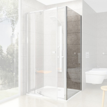 Душевая стенка Ravak Pivot PPS-80 90G40C00Z1 профиль хром, стекло прозрачное
