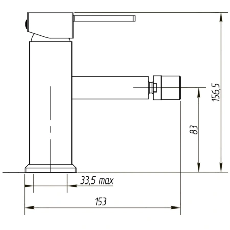 смеситель migliore kvant 18765 для биде, без донного клапана, хром