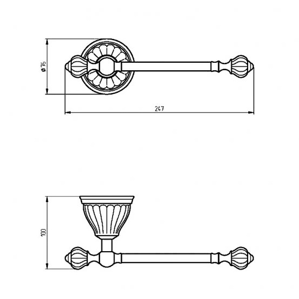 Держатель туалетной бумаги Migliore Olivia 17420 цвет белый | бронза