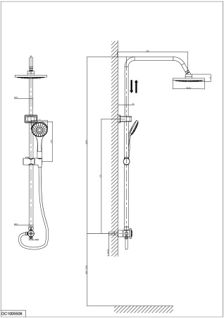 душевая система d&k dc1005506 хром