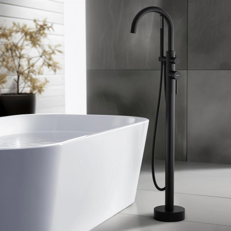 смеситель для ванны aquatek европа aq1345mb черный матовый