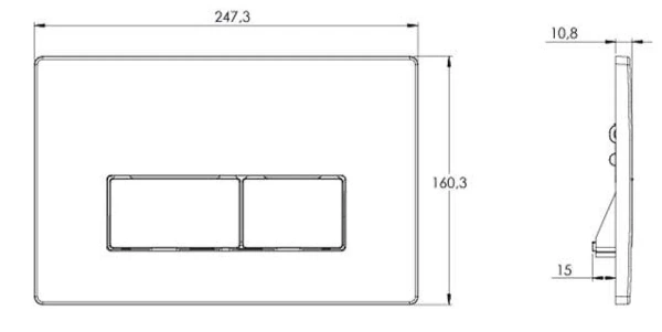 кнопка смыва для инсталляции azario az-8200-0092/az-p58-0190 черный матовый