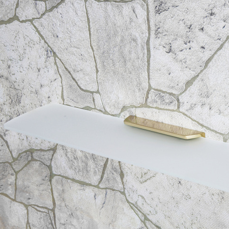 полка стеклянная wasserkraft aisch k-5924 цвет золото матовое