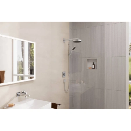 кронштейн для верхнего душа 390 мм hansgrohe square 27694000