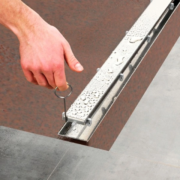 душевой лоток tece tecelinus 90 см 15103099 2 в 1 с основой для плитки tile и steel с мембраной, хром матовый